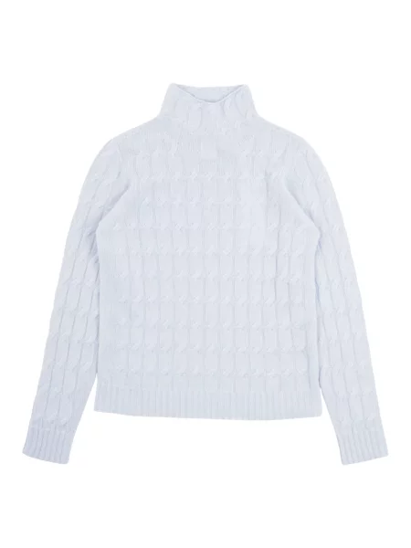 Sweter z golfem Biancalancia niebieski