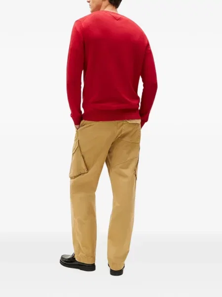 Pulover Tommy Hilfiger cu decolteu rotund roșu