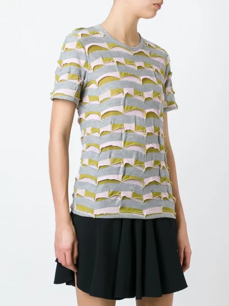 Tricou Junya Watanabe cu dungi roz