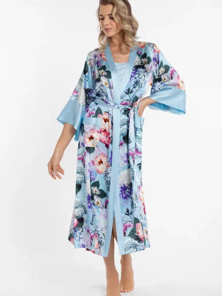 Шовковий халат Marc&andre блакитний