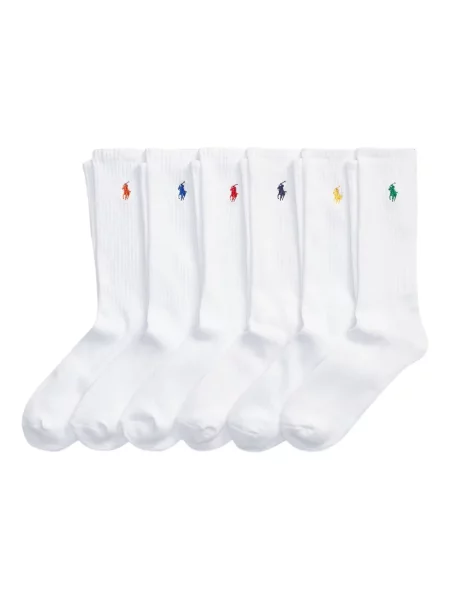 Pletene sportske kratke hlače Polo Ralph Lauren s printom bijela