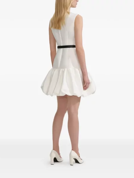 Rochie mini Self-portrait fără mâneci de costum alb