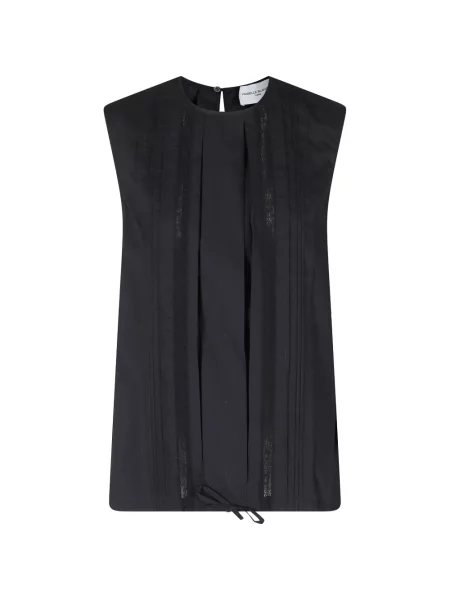 Bluză Isabelle Blanche din dantelă negru