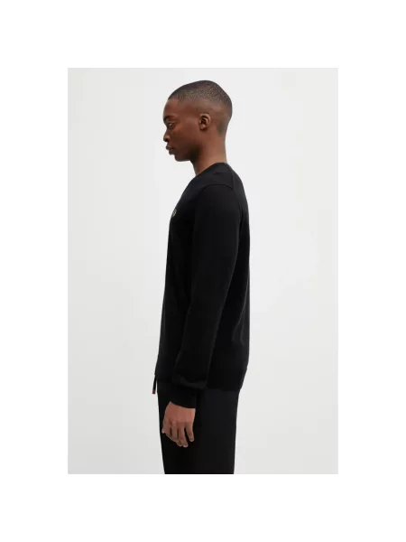 Fred Perry sweter z dodatkiem wełny czarny