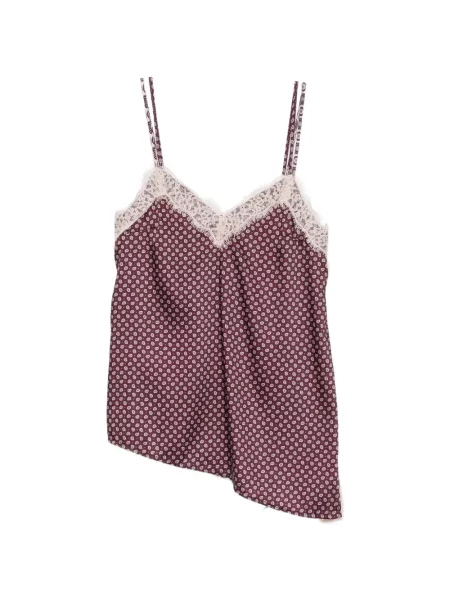 Top Liu Jo asimetric din dantelă violet