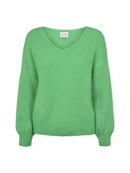 Sweter Americandreams wełniany zielony