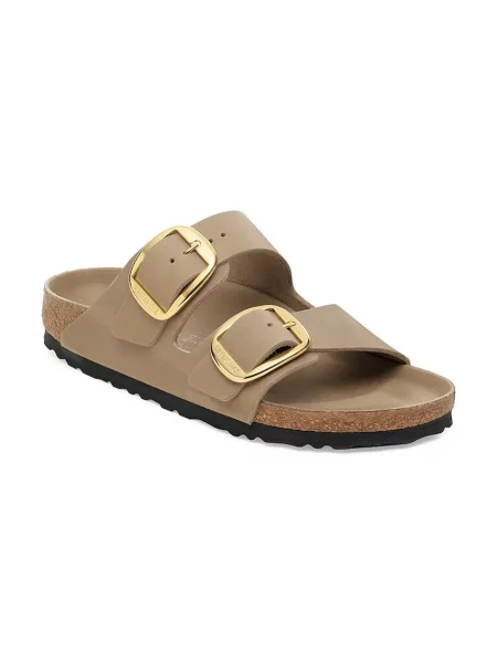 Kožené tenisky Birkenstock s prackou béžová