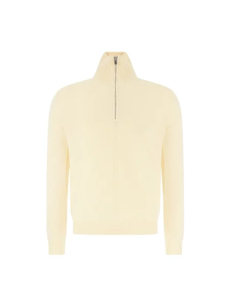 Sweter z golfem Alpha Studio do golfa beżowy