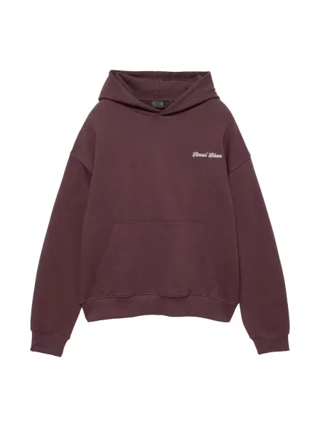 Pull&Bear Mikina champagne / burgundská červeň