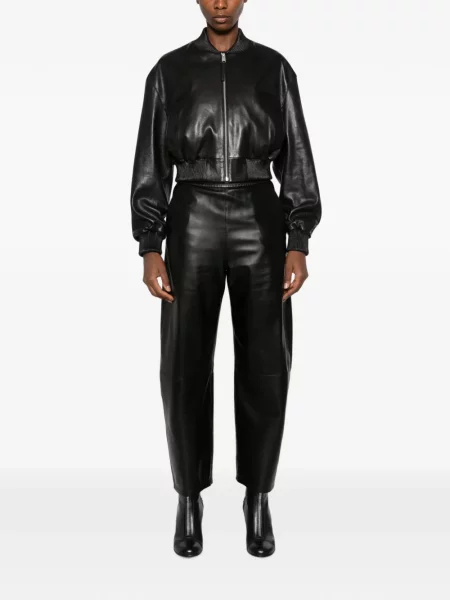 Pantaloni Arma din piele negru