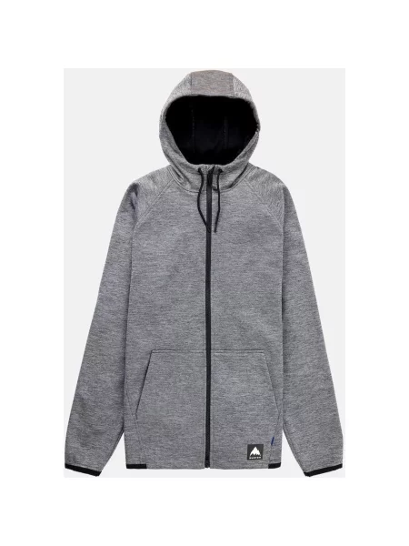 Bluza z kapturem Burton Crown Full Zip ciemnoszara S szara