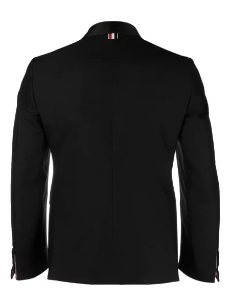 Jednořadé s límcem sako Thom Browne černé