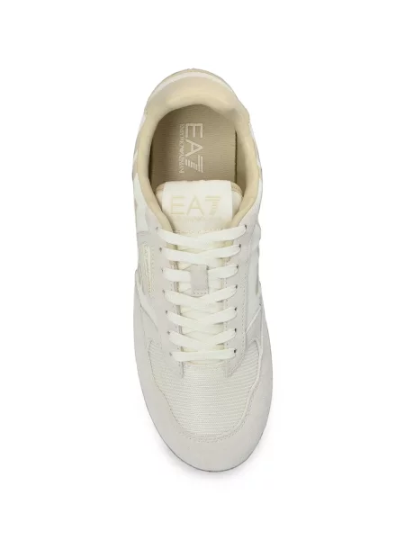 Szarvasbőr sneaker Ea7 Emporio Armani fehér