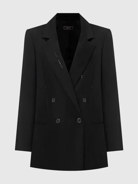 Двобортний жакет з паєтками Peserico чорний