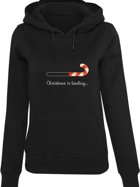 Merchcode Majica Christmas Loading rdeča / črna bela