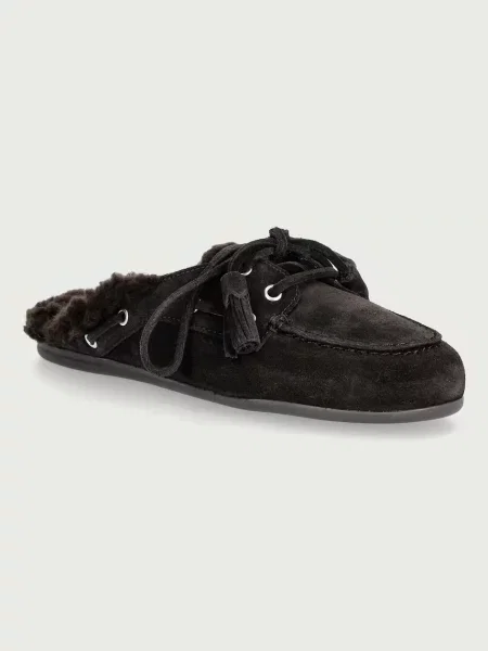 Posa női velúr papucs Boat Loafer Mule barna