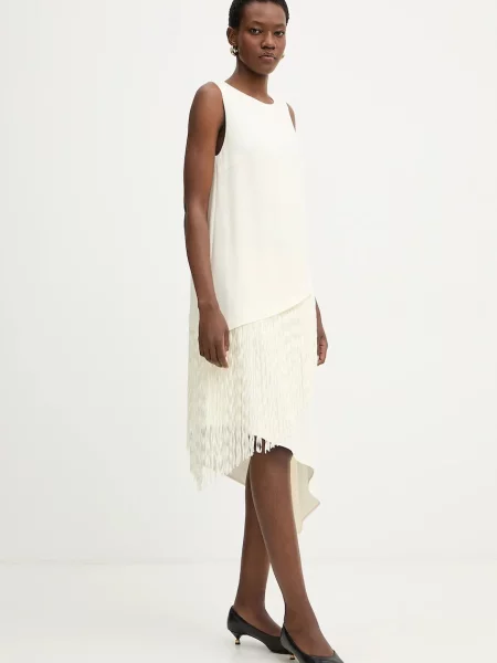 BOSS sukienka Dadiva beżowa