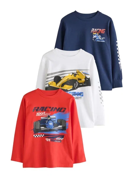 Next Tricou bleumarin / galben / roșu alb