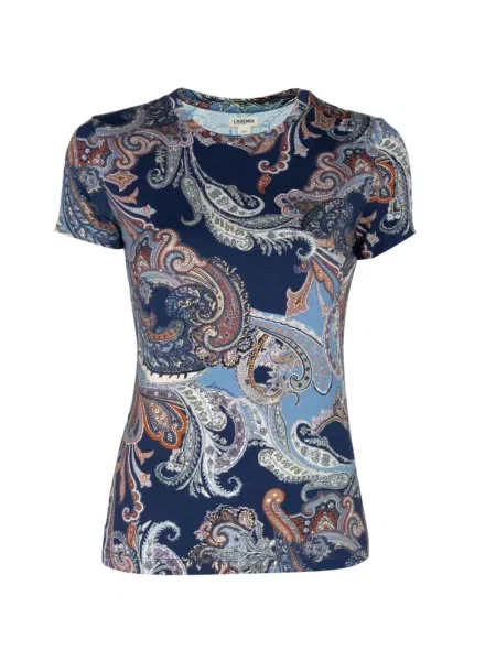 Tricou L'agence cu imagine cu model paisley albastru
