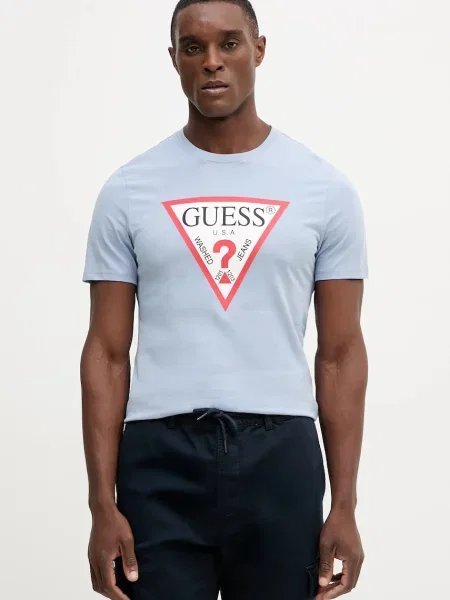 Тениска Guess с принт бяло