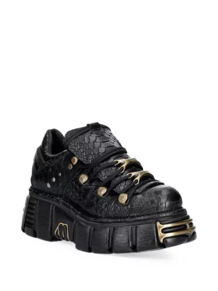 Pantofi derby New Rock cu platformă negru