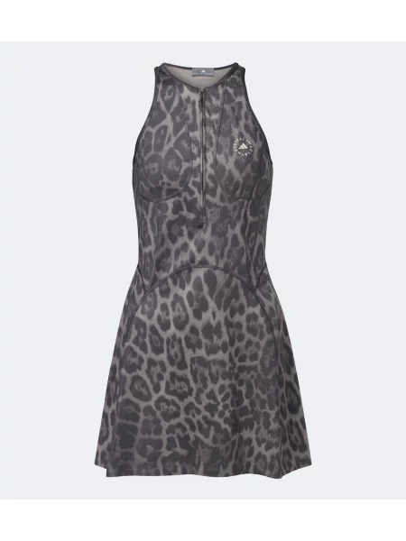 Rochie Adidas By Stella Mccartney cu imagine cu model leopard gri