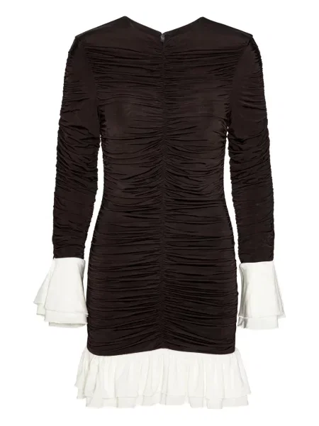 Rochie maxi Rotate Birger Christensen lungă de costum maro