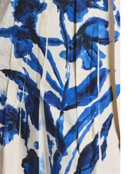 Rochie High cu model floral cu imagine plisată