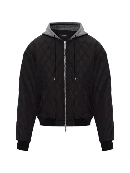 Geacă bomber Dsquared2 cu glugă negru