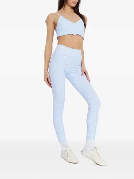 Top Loveshackfancy cu funde albastru