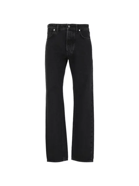 Blugi drepți Stone Island cu strasuri negru