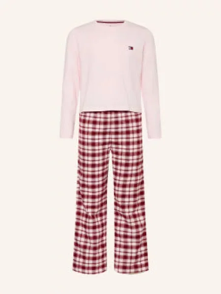 Tommy Hilfiger Pyžamo Heritage světle růžová / tmavě červená