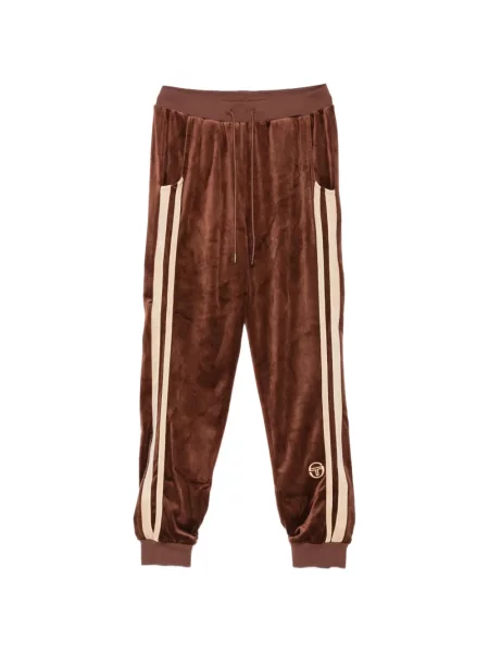 Pantaloni Sergio Tacchini din velur alergare maro