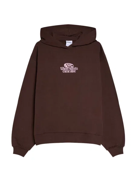 Bershka Majica čokolada / pastelno lila