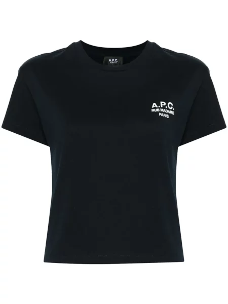 Tricou A.p.c. cu broderie albastru