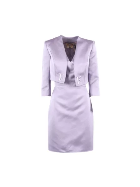 Sukienka Elisabetta Franchi tiulowa fioletowa