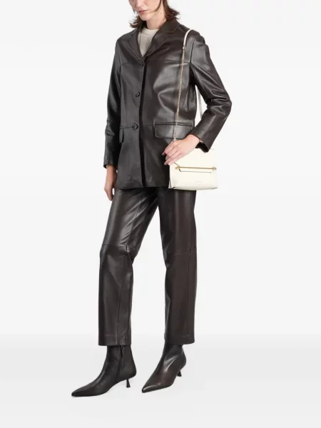 Pantaloni Loulou De Saison din piele maro