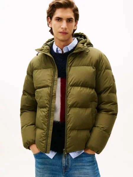 Tommy Hilfiger kurtka puchowa zimowa zielony