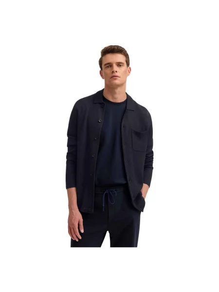 Dzianinowy sweter Bugatti niebieski