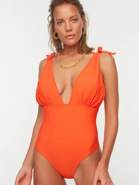 Цял бански Trendyol червено