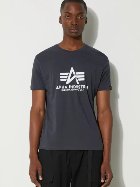 Футболка Alpha Industries Basic navy синя