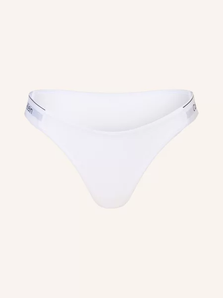Calvin Klein String Icon Cotton Modal / světle šedá / černá bílá
