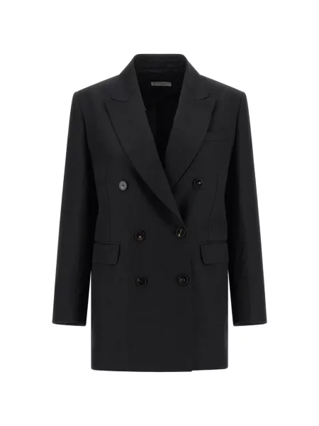 Palton Alberto Biani cu două rânduri de nasturi negru