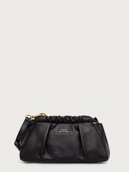 Tommy Hilfiger geantă crossbody pentru femei din piele negru
