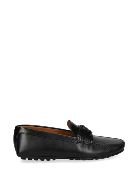 Pantofi loafer Roberto Cavalli cu autograf negru