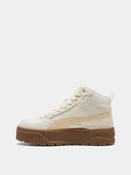 Кожаные ботинки Puma бежевые