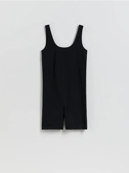 Reserved Salopetă din tricot striat negru