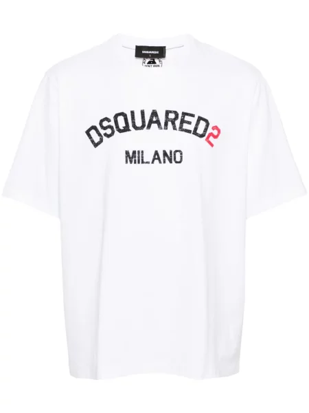 Tricou Dsquared2 cu imagine alb