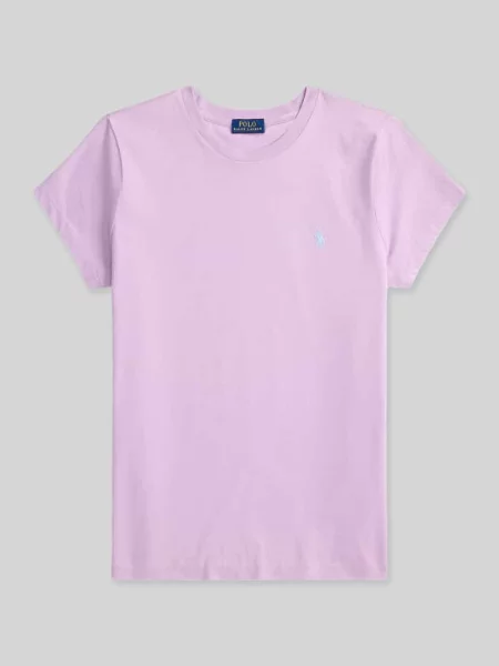 T-shirt z wyhaftowanym logo Polo Ralph Lauren fioletowa