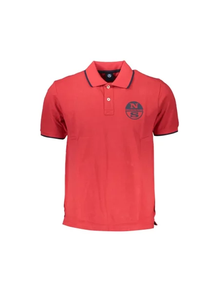 Koszulka polo North Sails z krótkim rękawem czerwona